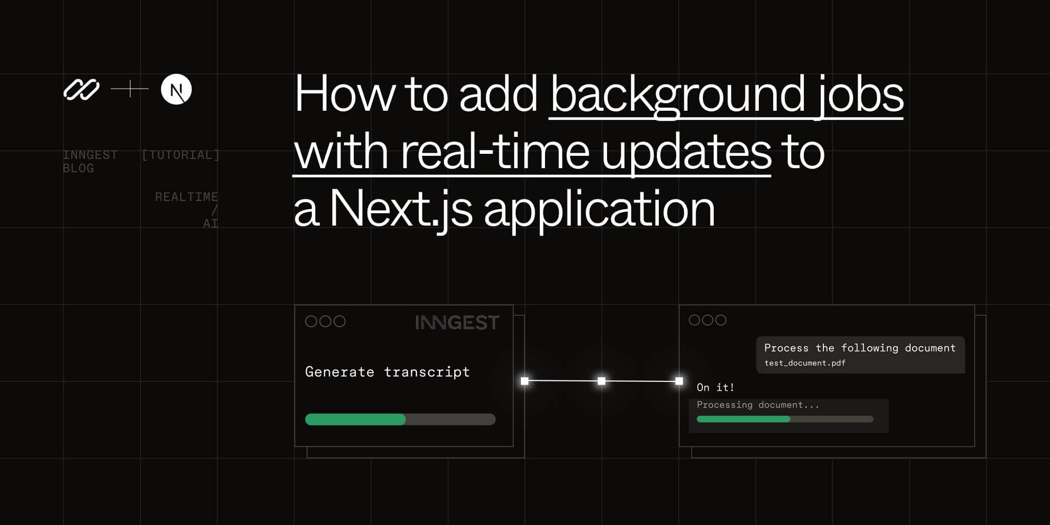 How to add background jobs with real-time updates to a Next.js application