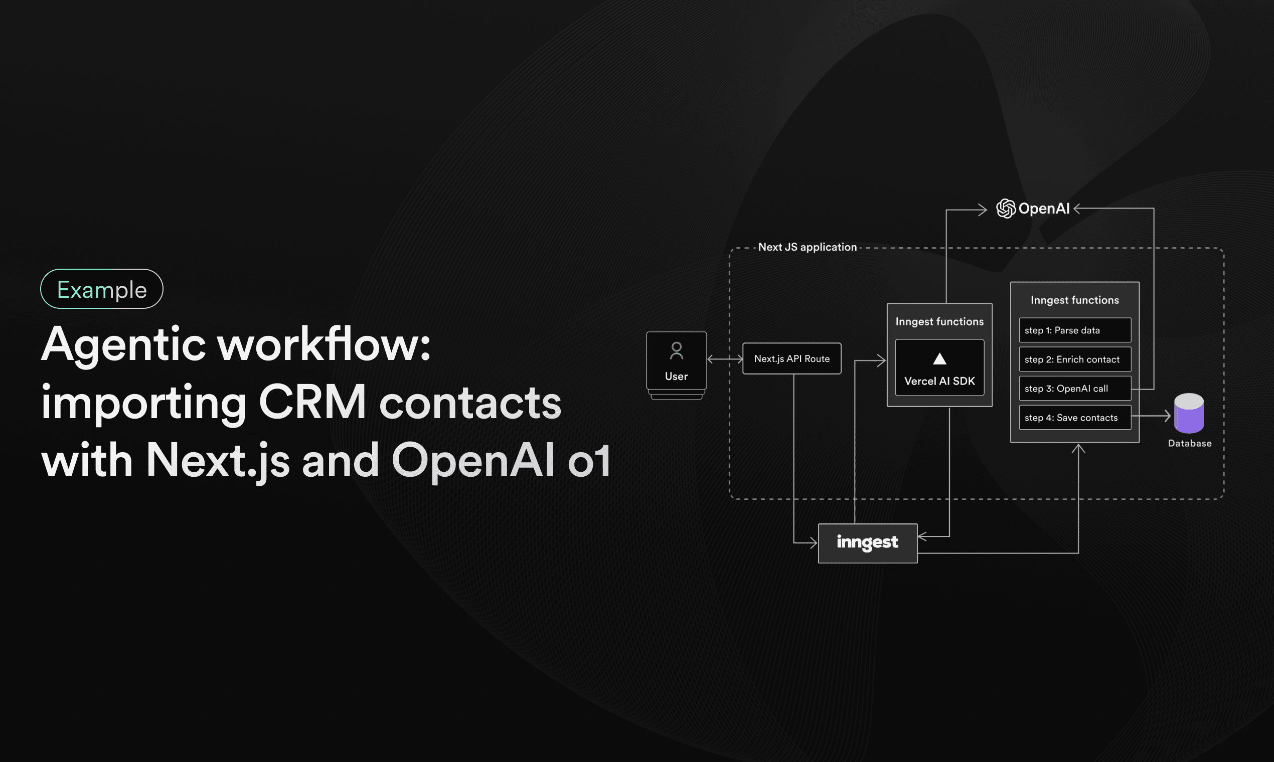 Agentic workflow example: importing CRM contacts with Next.js and OpenAI o1